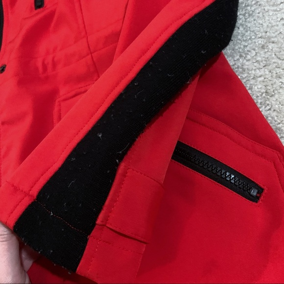 Red CALVIN KLEIN Hooded Raincoat - Picture 4 of 8